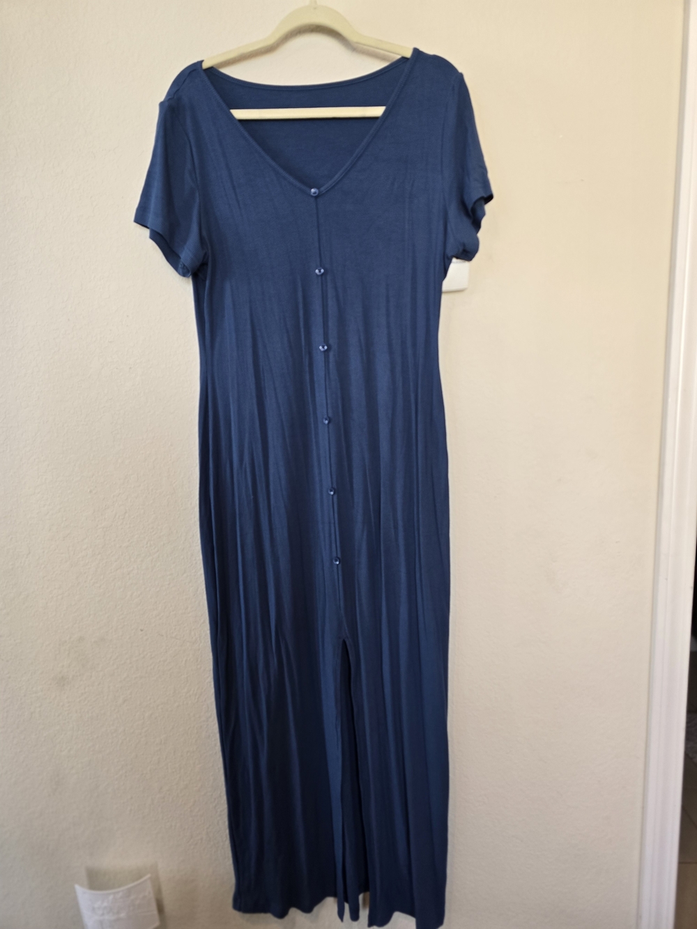 NWOT Halara Blue Short Sleeve Maxi Dress Sz XL